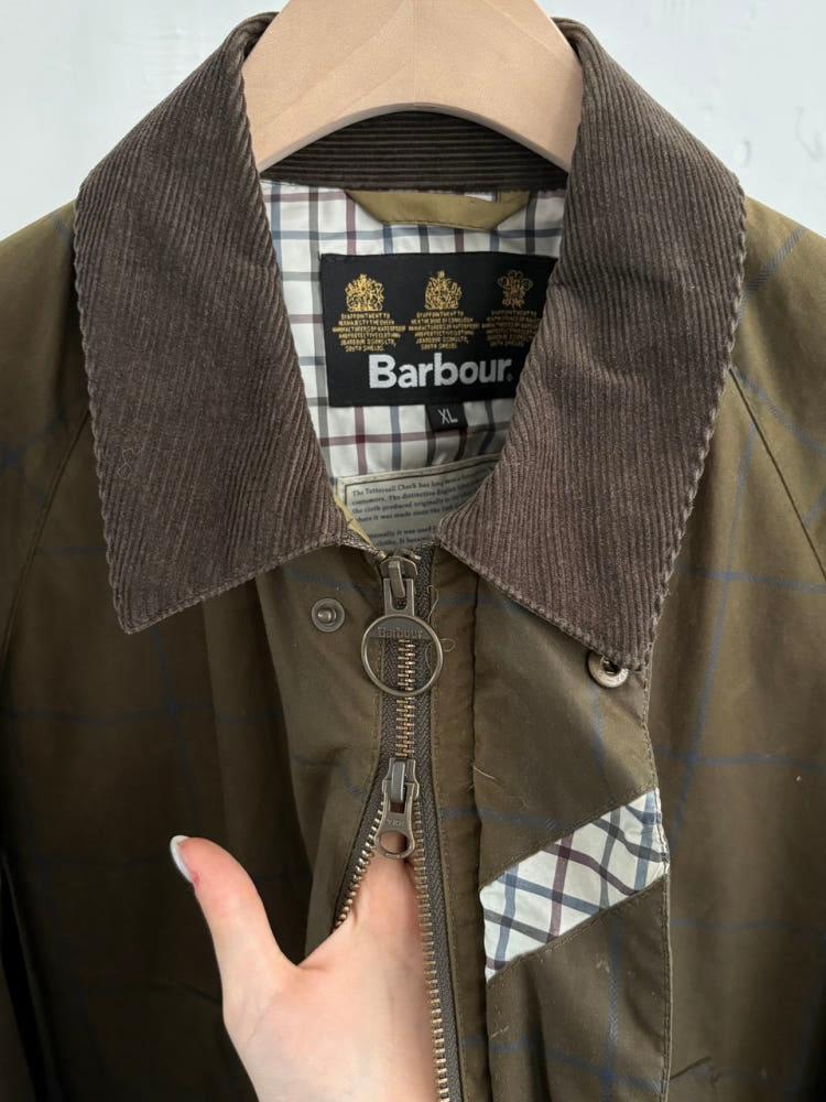 Barbour 바버 비데일 체크 왁스 자켓 7