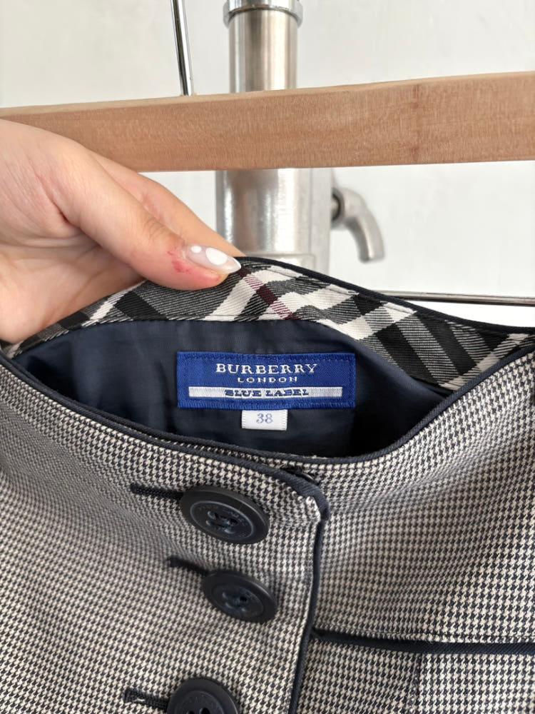 Burberry 버버리 블루라벨 5버튼 하운드투스 플리츠 미니 스커트 5