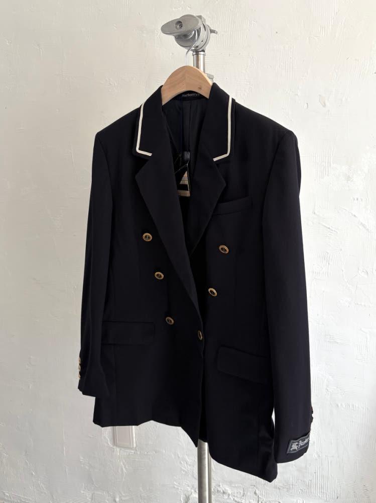 (새상품) Burberry 버버리 파이핑 금장 더블 브레스트 블레이저 자켓 3