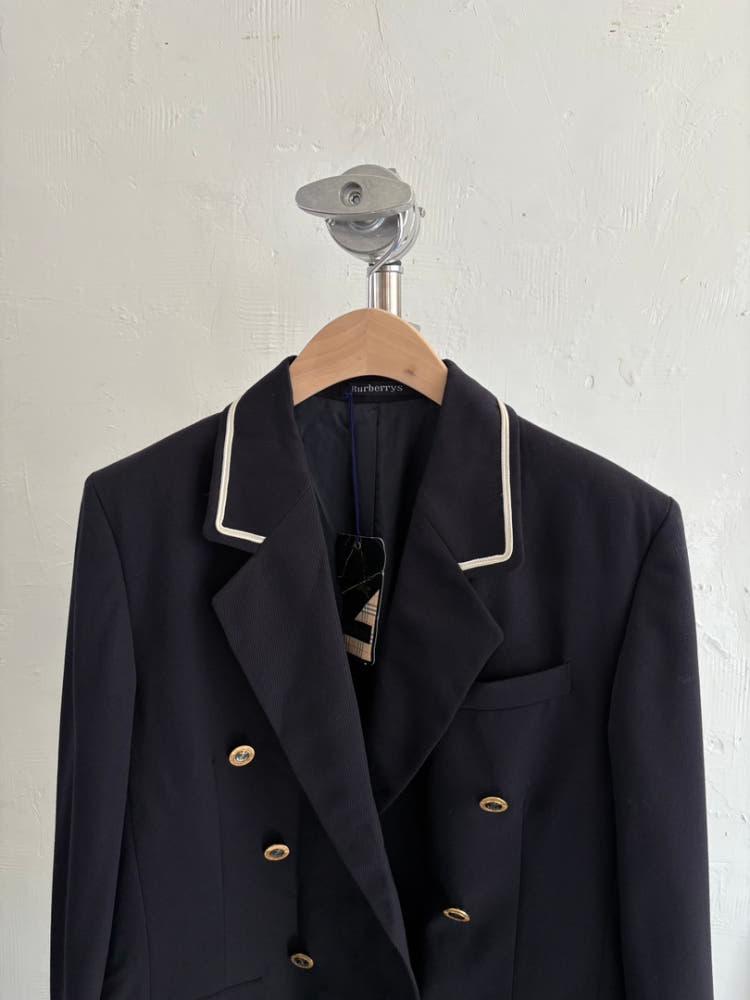 (새상품) Burberry 버버리 파이핑 금장 더블 브레스트 블레이저 자켓 4