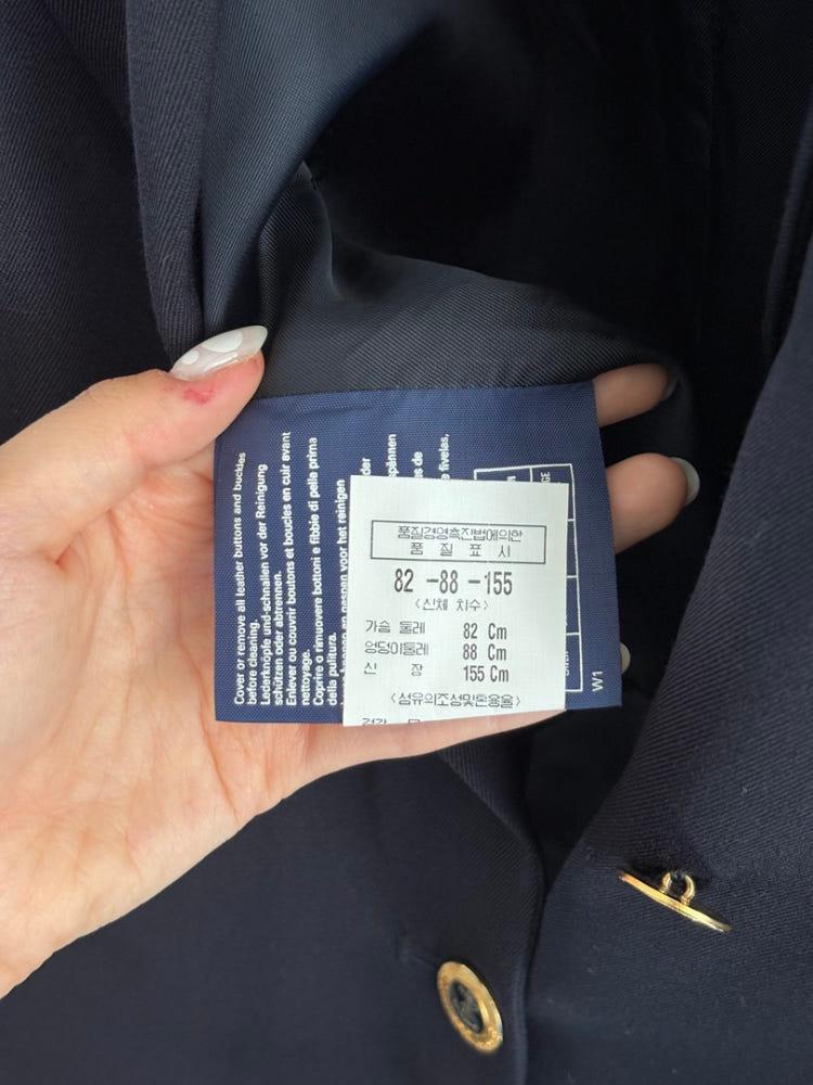 (새상품) Burberry 버버리 파이핑 금장 더블 브레스트 블레이저 자켓 8