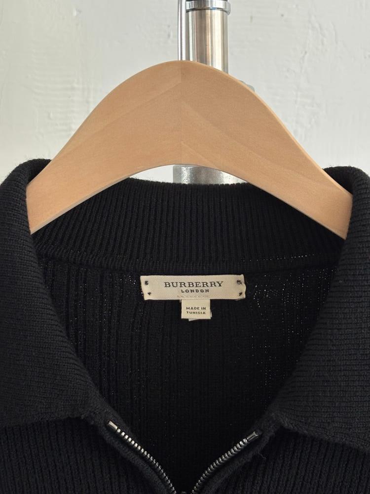 Burberry 버버리 블랙 노바체크 패치 니트 집업 6