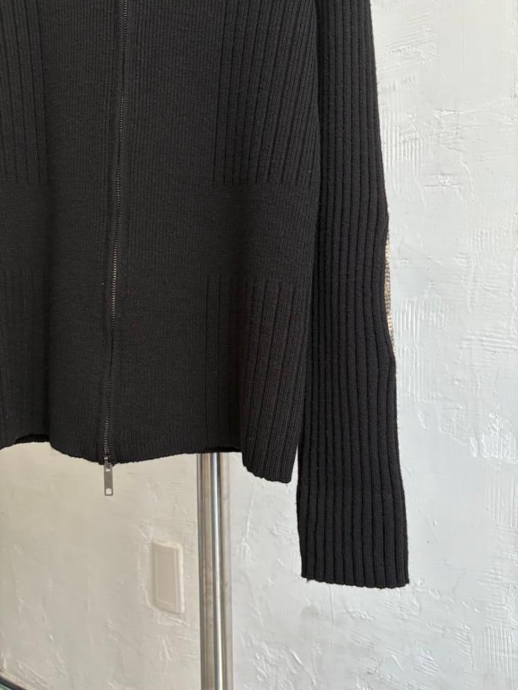 Burberry 버버리 블랙 노바체크 패치 니트 집업 9