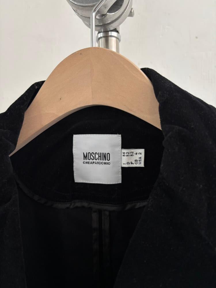 Moschino 모스키노 벨벳 자수 디테일 자켓 5