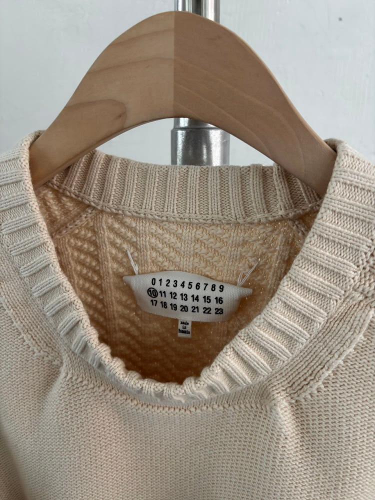 Maison Margiela 마르지엘라 15SS 아이보리 스티치 케이블 니트 7