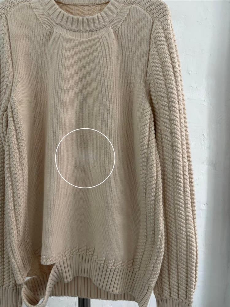 Maison Margiela 마르지엘라 15SS 아이보리 스티치 케이블 니트 11