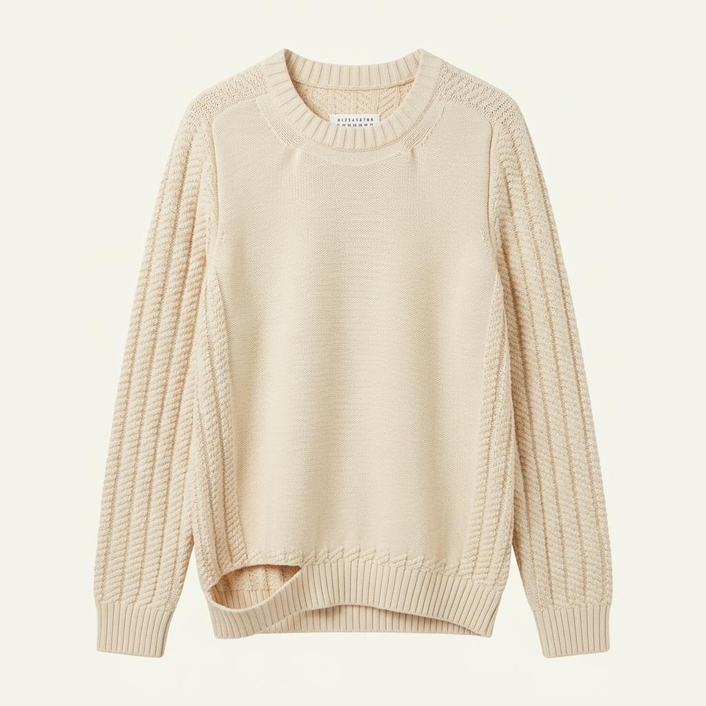 Maison Margiela 마르지엘라 15SS 아이보리 스티치 케이블 니트 1