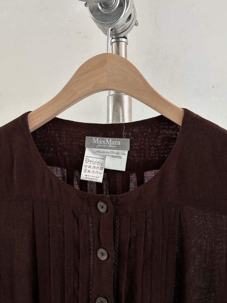 Max Mara 막스마라 브라운 컬러 린넨 원피스 7