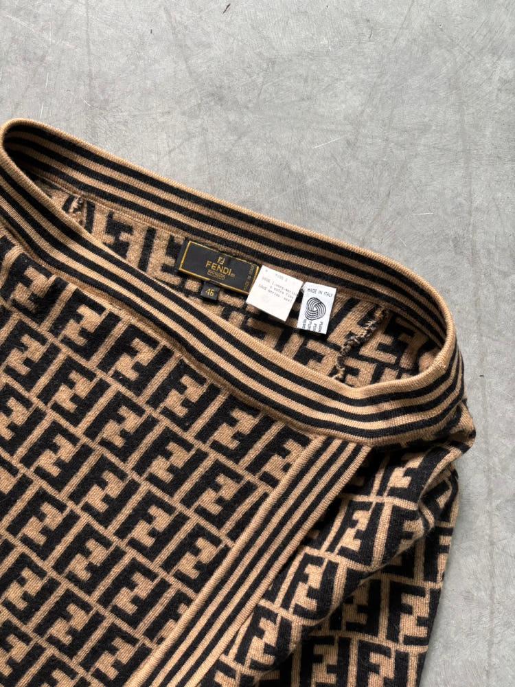 Fendi 펜디 FF 로고 니트 랩 스커트 6
