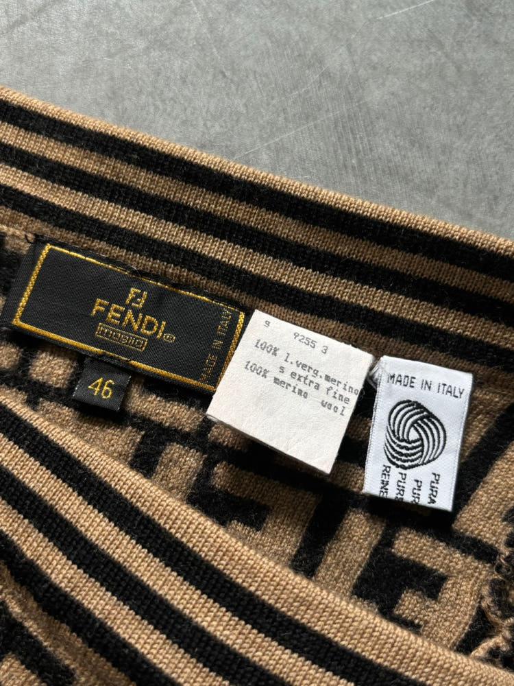 Fendi 펜디 FF 로고 니트 랩 스커트 7