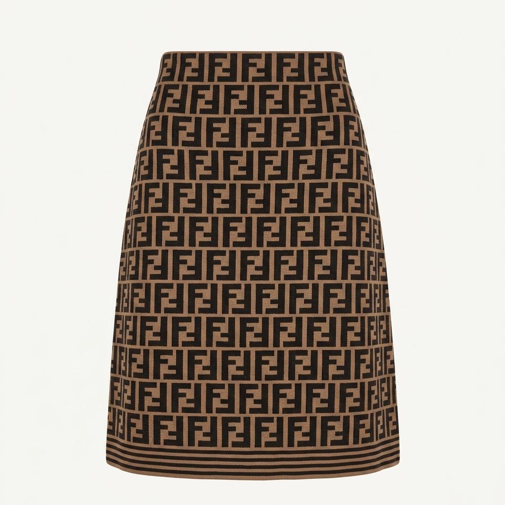 Fendi 펜디 FF 로고 니트 랩 스커트 1