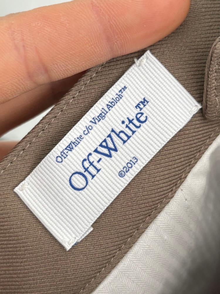 Off-White 오프화이트 23FW 베이지 드릴 와이드 카고 팬츠 9