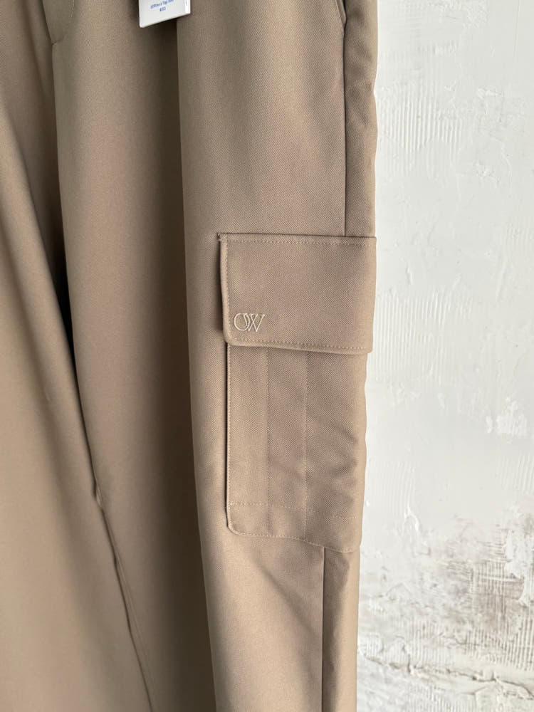 Off-White 오프화이트 23FW 베이지 드릴 와이드 카고 팬츠 5