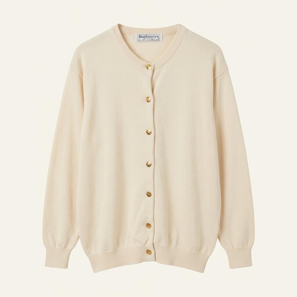 Burberry 버버리 아이보리 금장 가디건 1