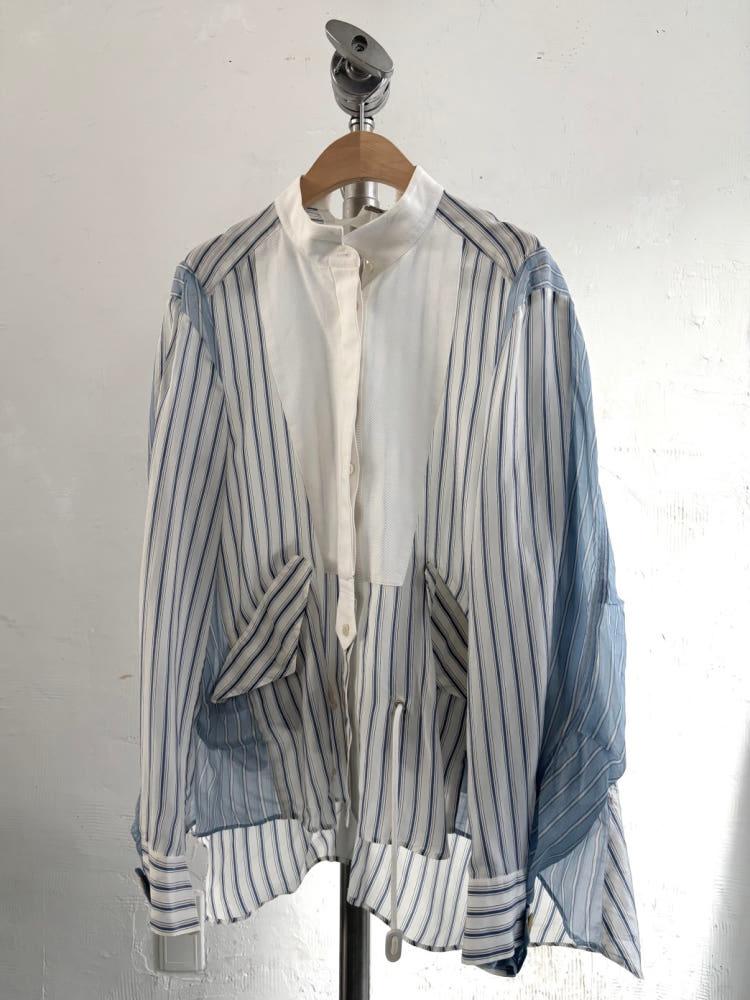Sacai 사카이 스트라이프 언발란스 셔츠 5