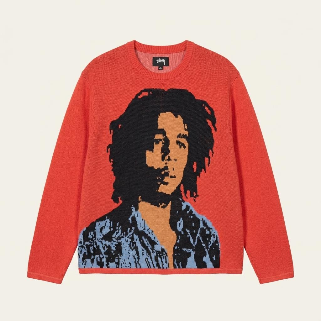 Stussy 스투시 밥 말리 레드 스웨터 1