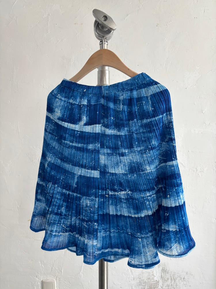 Pleats Please 플리츠플리즈 블루 플리츠 미디 스커트 11