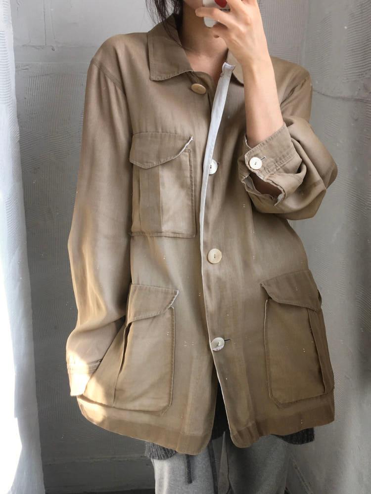Jil Sander 질샌더 베이지 쓰리 포켓 셔츠 자켓 3