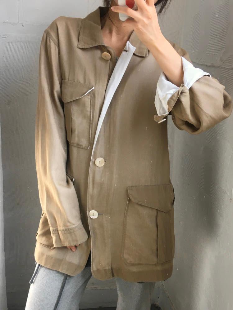 Jil Sander 질샌더 베이지 쓰리 포켓 셔츠 자켓 4