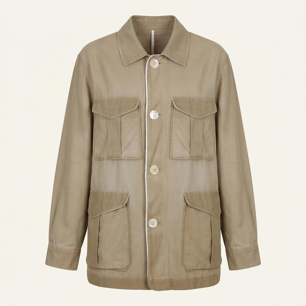 Jil Sander 질샌더 베이지 쓰리 포켓 셔츠 자켓 1