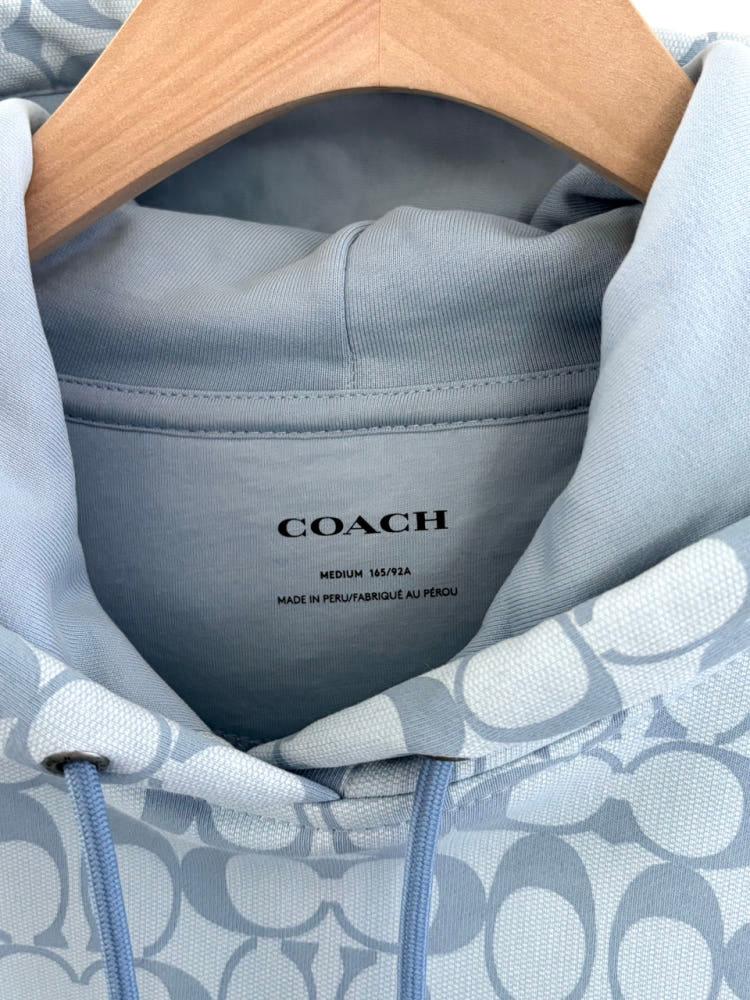 Coach 코치 시그니처 로고 블루 후드티 7