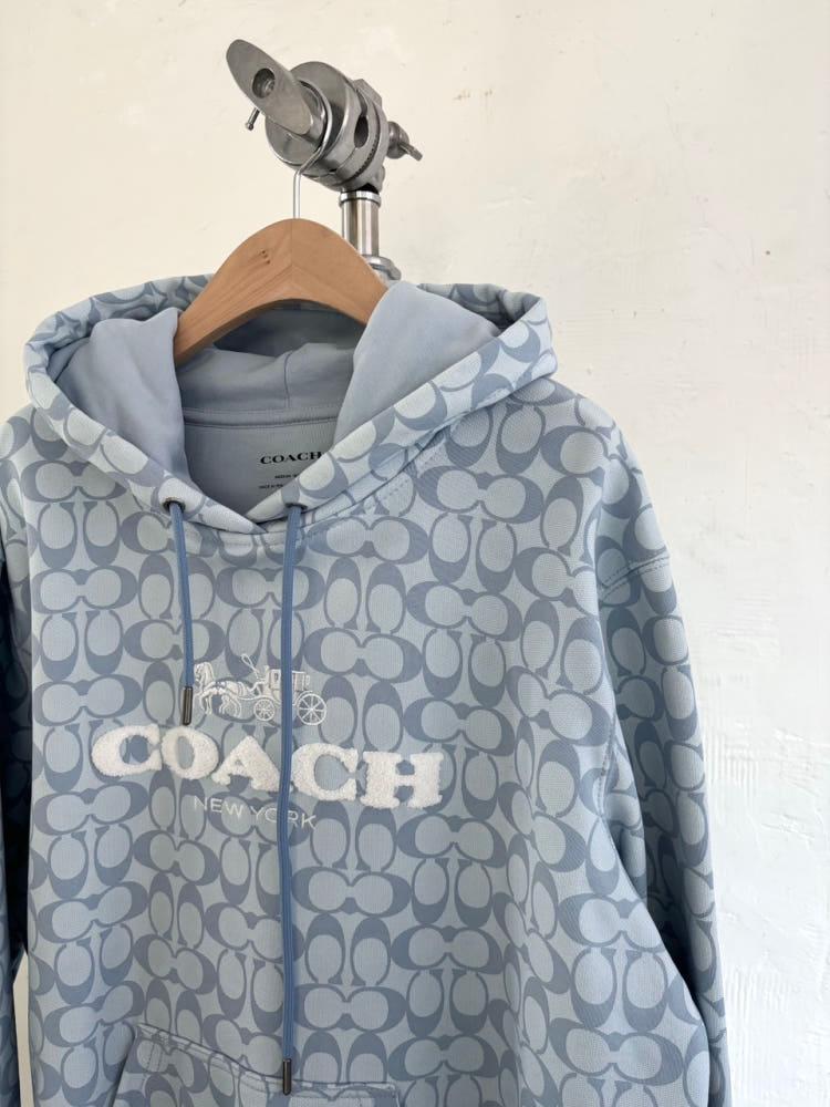 Coach 코치 시그니처 로고 블루 후드티 9