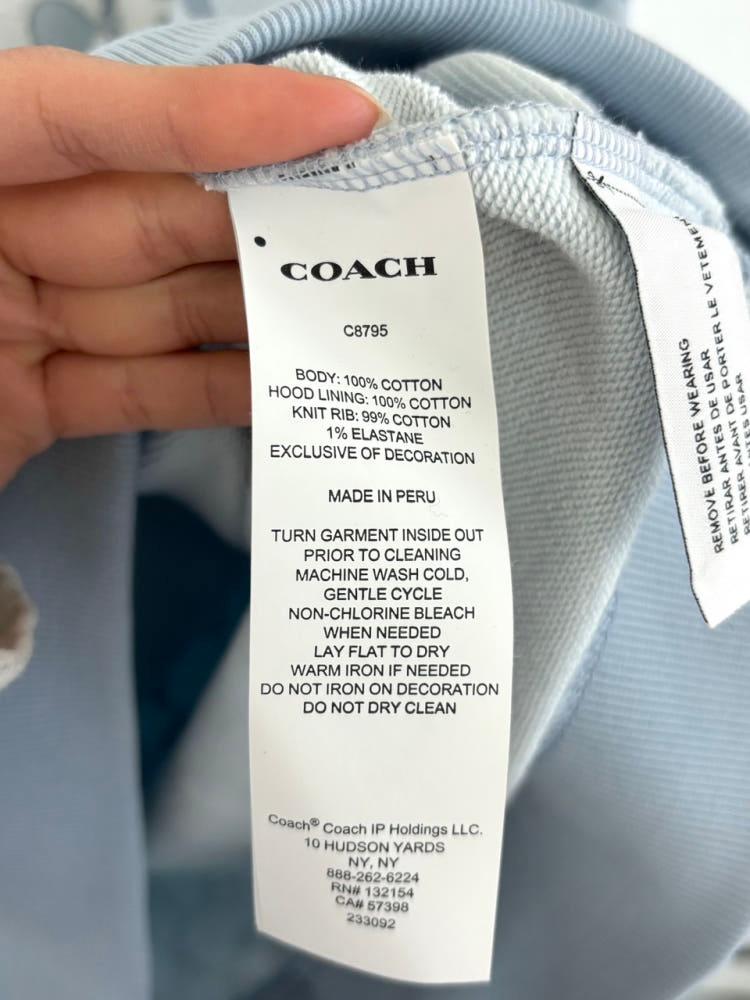 Coach 코치 시그니처 로고 블루 후드티 10