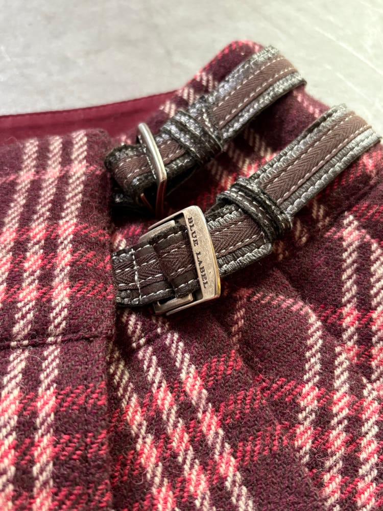 Burberry 버버리 블루라벨 버건디 체크 스커트 5