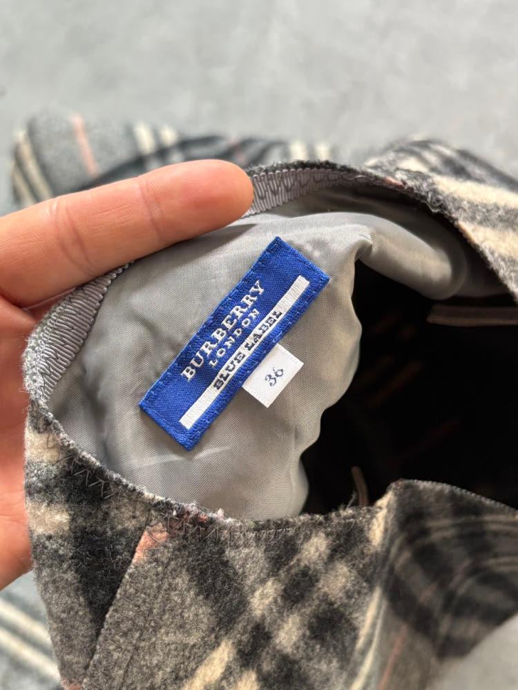Burberry 버버리 블루라벨 그레이 체크 울 스커트 4