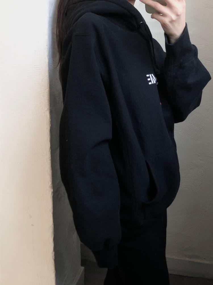 Supreme 슈프림 19FW 콘 로고 블랙 후드 4
