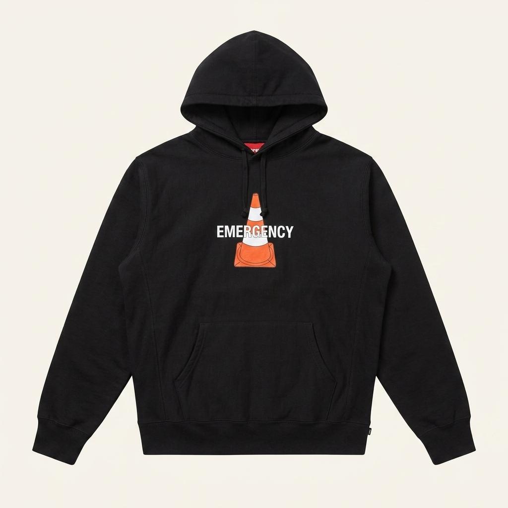 Supreme 슈프림 19FW 콘 로고 블랙 후드 1