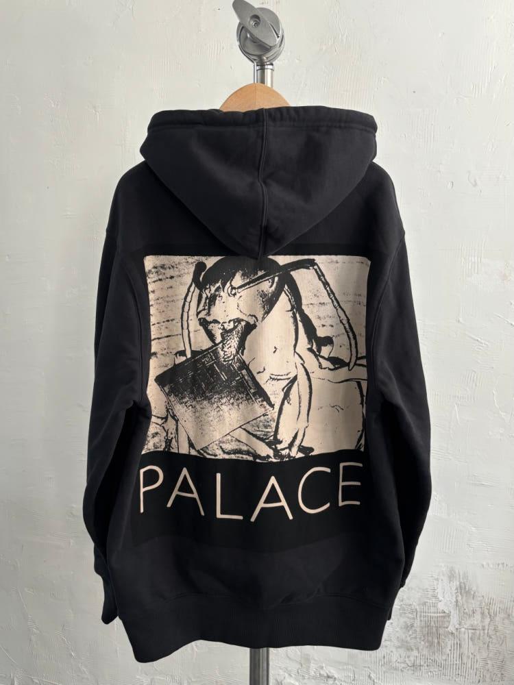 Palace 팔라스 18FW 블랙 칩 후드 8