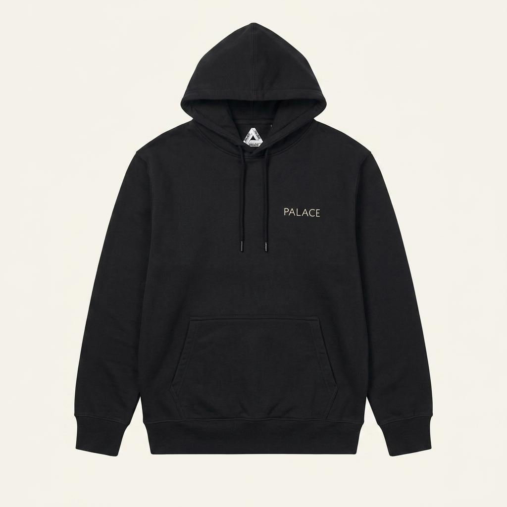 Palace 팔라스 18FW 블랙 칩 후드 1