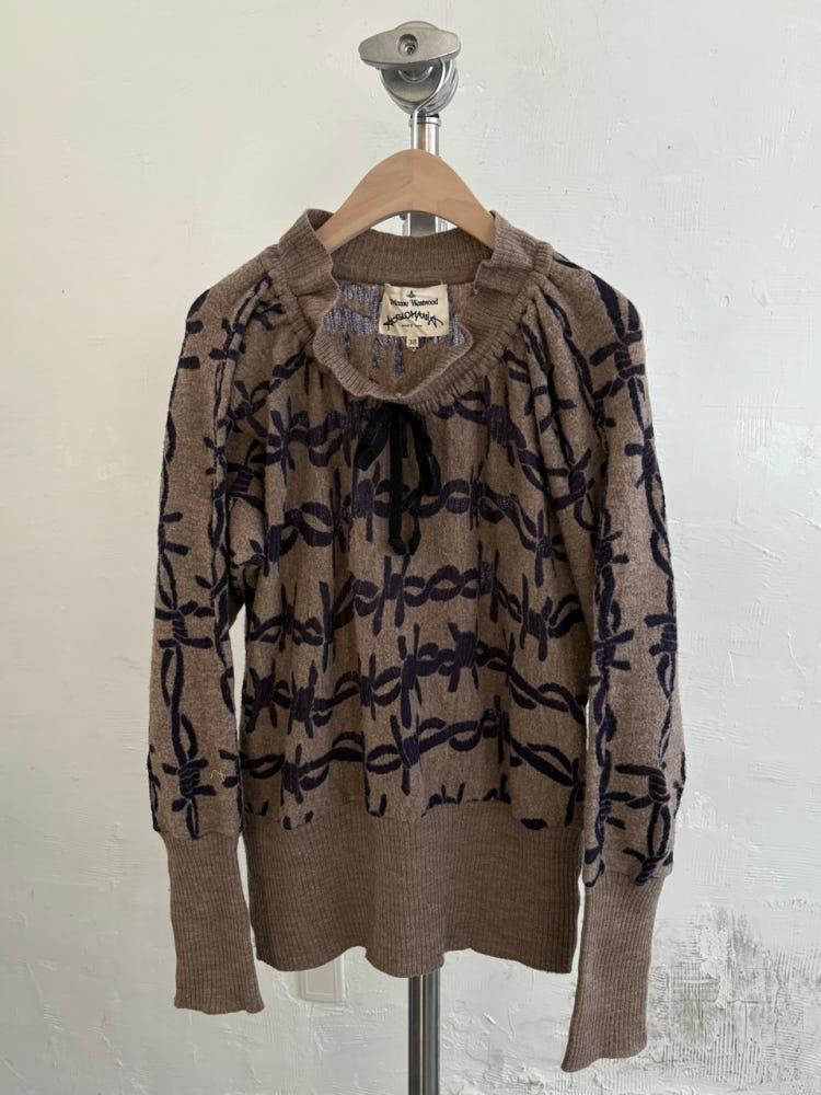 Vivienne Westwood 비비안웨스트우드 앵글로매니아 리본 베이지 니트 7