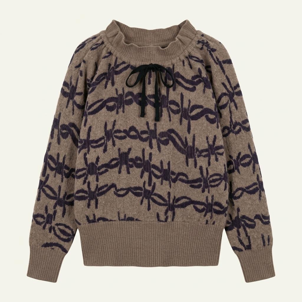 Vivienne Westwood 비비안웨스트우드 앵글로매니아 리본 베이지 니트