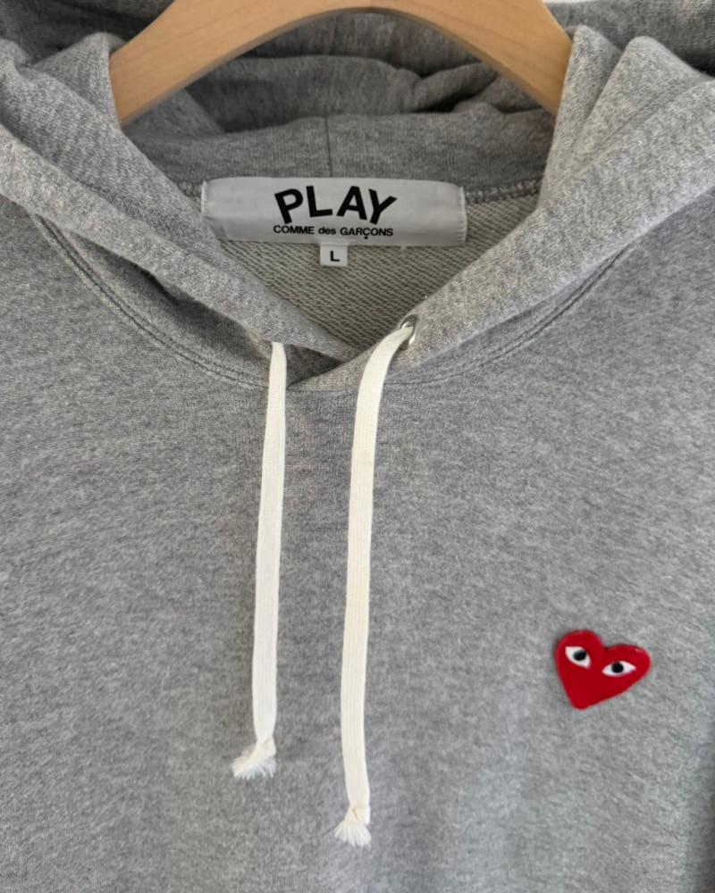COMMEdesGARCONS 꼼데가르송 레드와펜 그레이컬러 후드티 5
