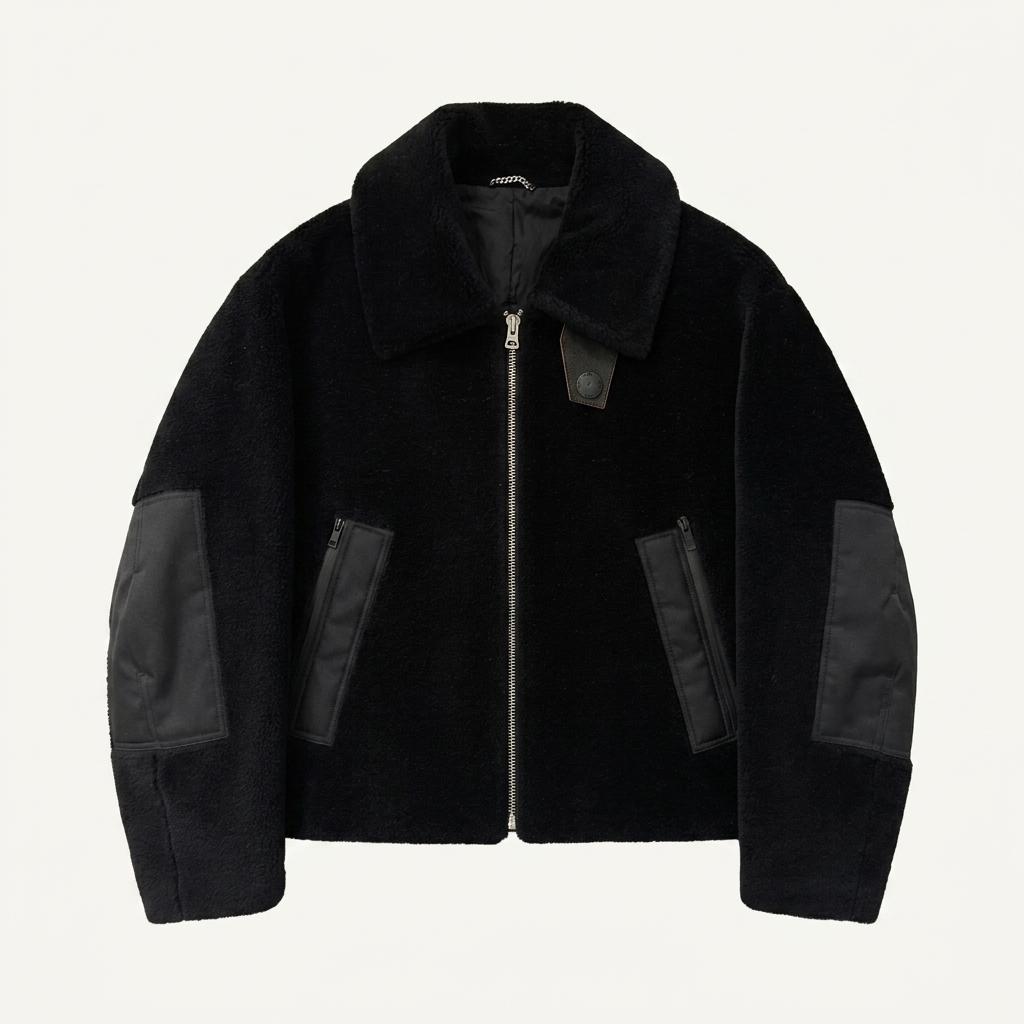 Solid Homme 솔리드 옴므 22FW 블랙 플리스 퍼 자켓 1
