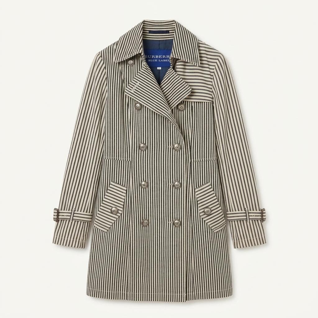 Burberry 버버리 블루라벨 스트라이프 더블 코트 1