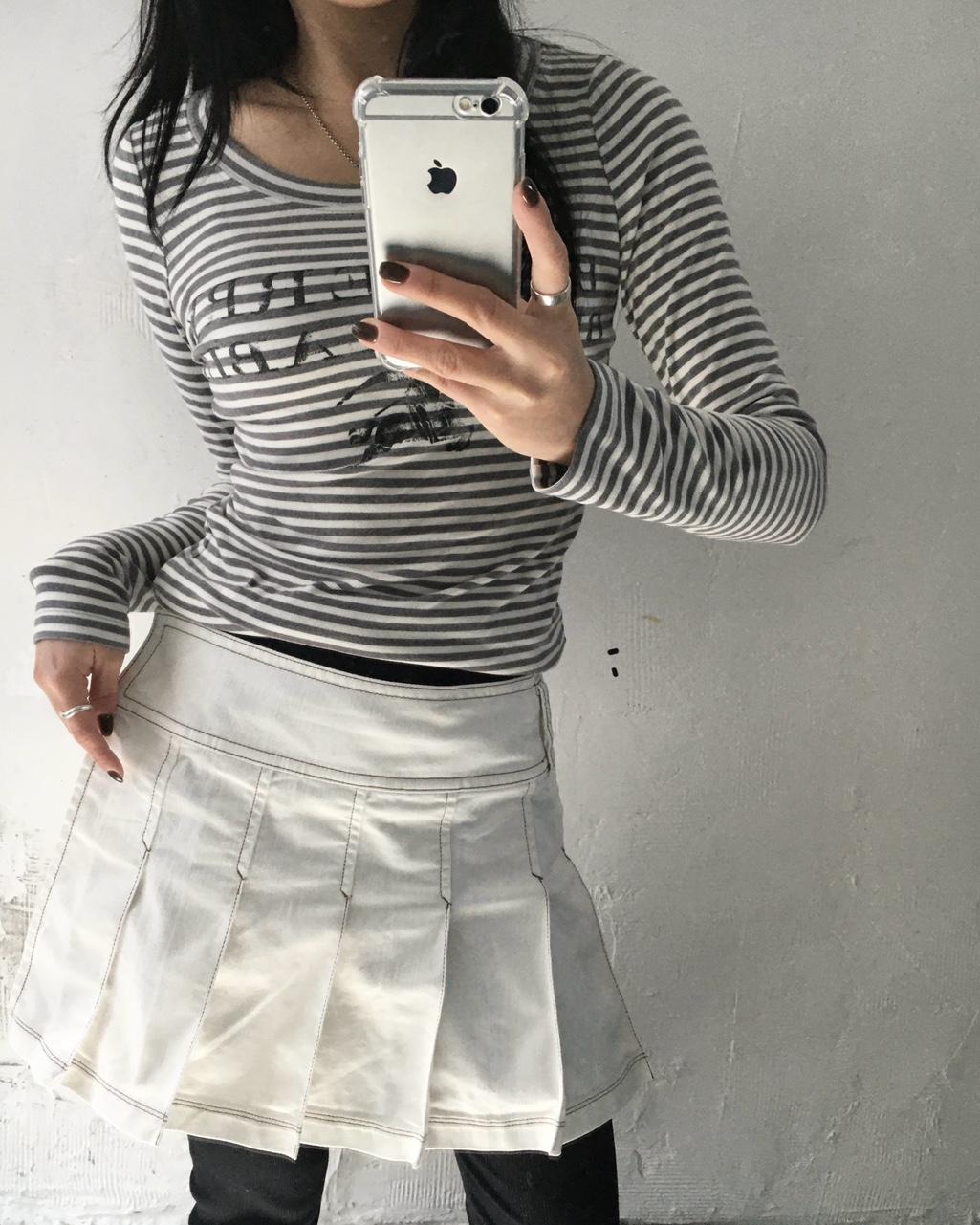 Burberry 버버리 블루라벨 화이트 플리츠 스커트 2