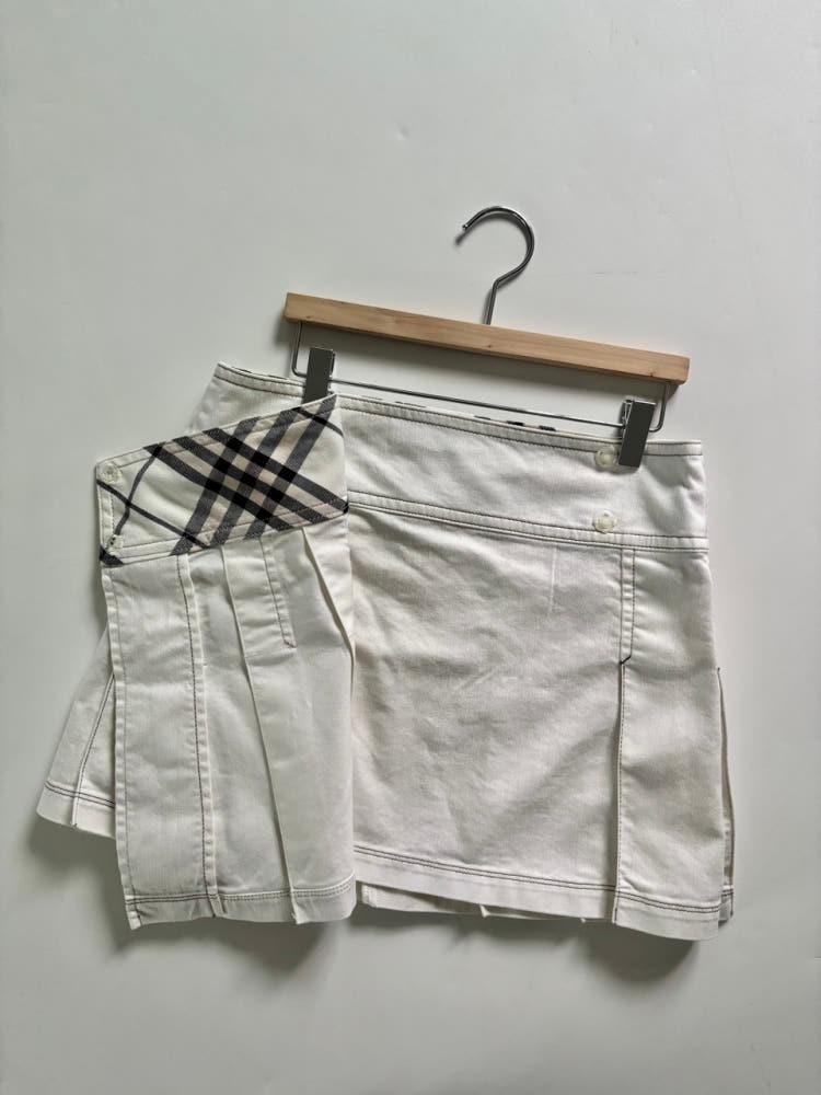 Burberry 버버리 블루라벨 화이트 플리츠 스커트 10