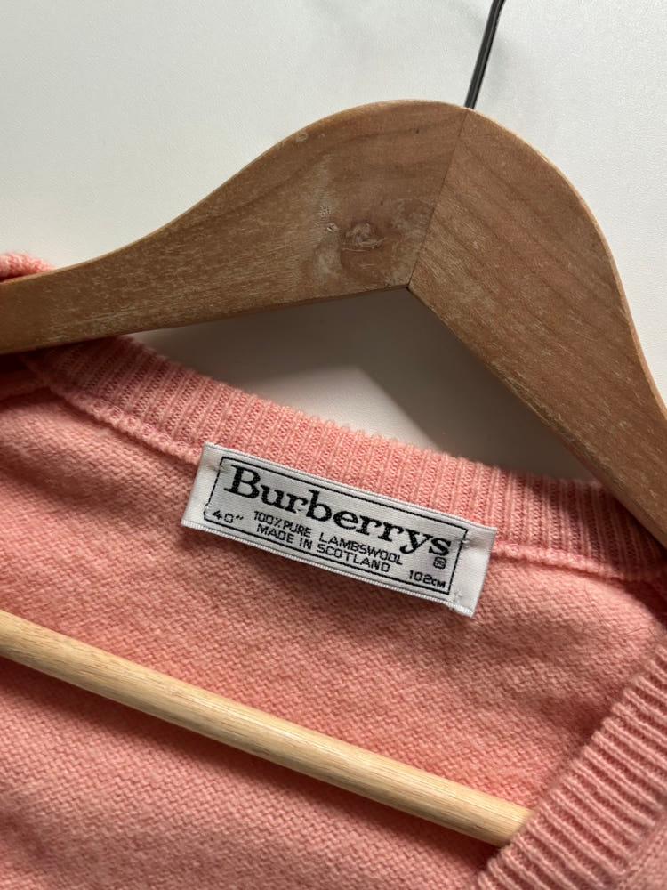 Burberry 버버리 연핑크 램스울 브이넥 니트 7
