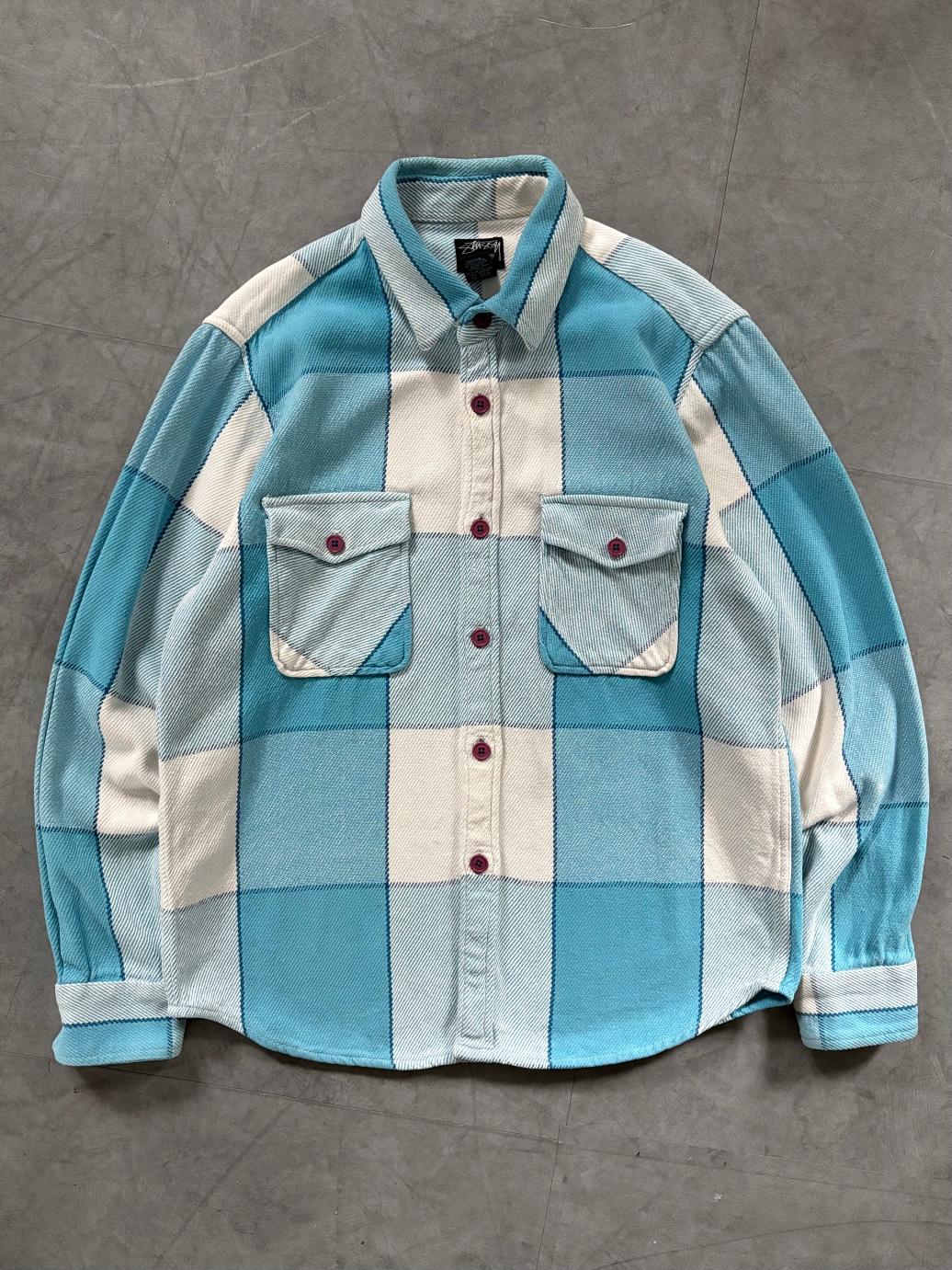 Stussy 스투시 스카이블루 코튼 셔츠 2
