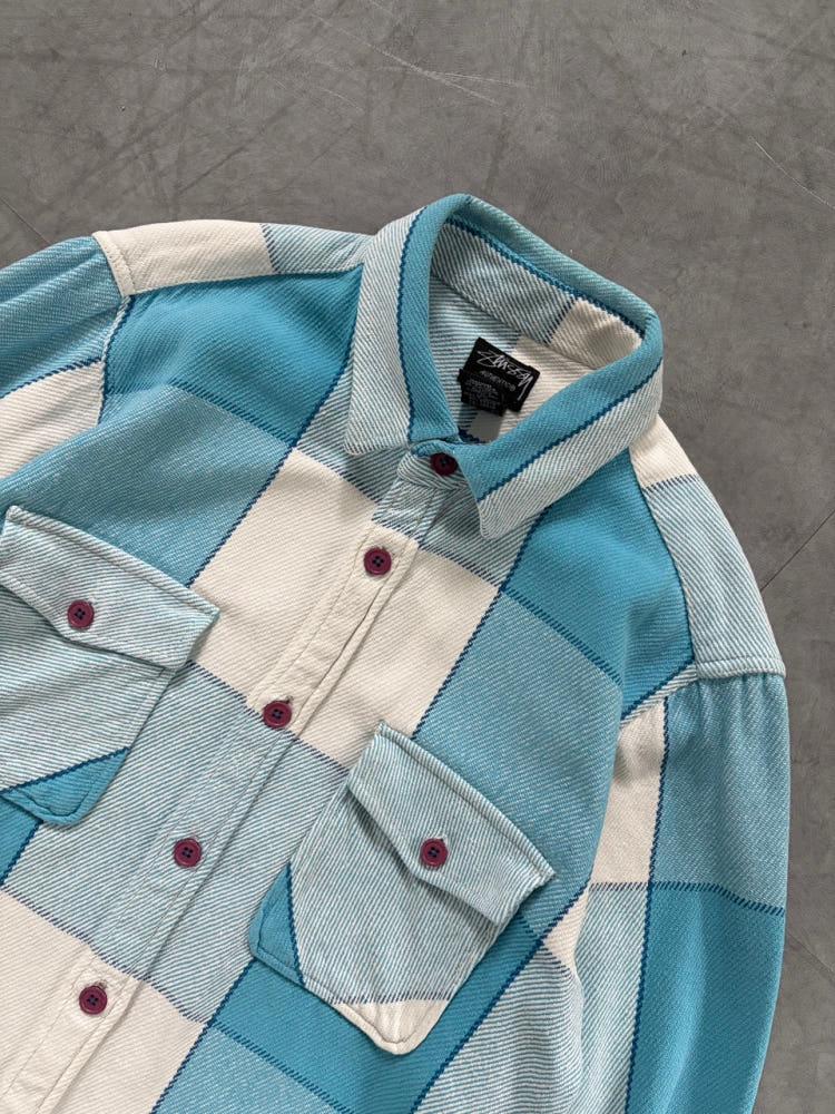 Stussy 스투시 스카이블루 코튼 셔츠 4