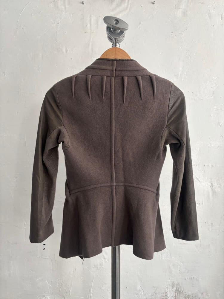 Rick Owens 릭오웬스 브라운 울 트리밍 언발 자켓 11