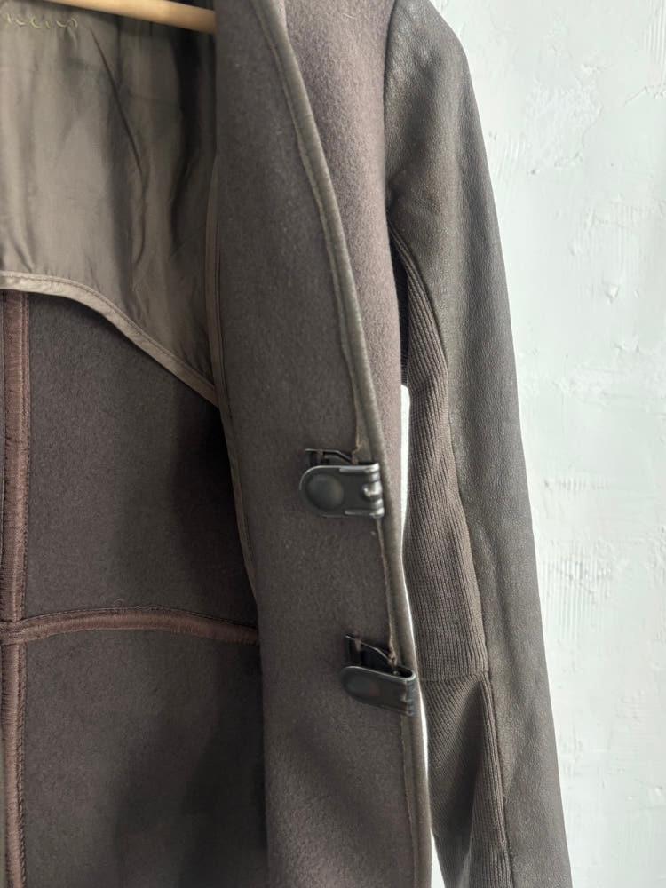 Rick Owens 릭오웬스 브라운 울 트리밍 언발 자켓 9