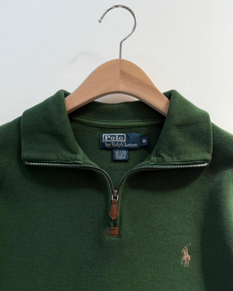 Polo 폴로 랄프로렌 딥그린컬러 코튼 하프집업 6