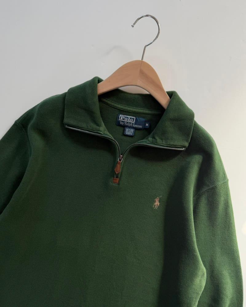 Polo 폴로 랄프로렌 딥그린컬러 코튼 하프집업 4