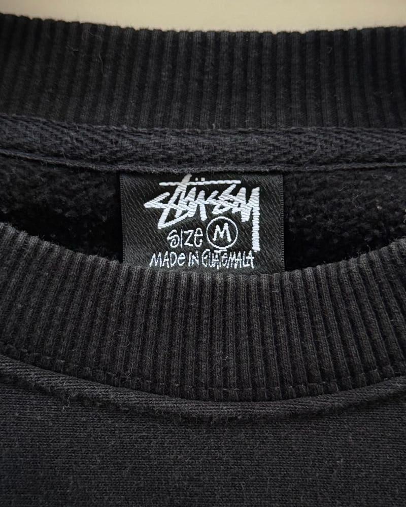 Stussy 스투시 블랙컬러 빅스탁로고 맨투맨 7
