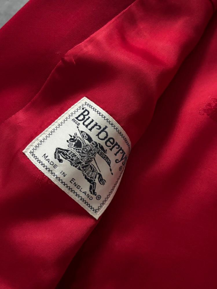 Burberry 버버리 레드컬러 금장버튼 울 더블 블레이저 10