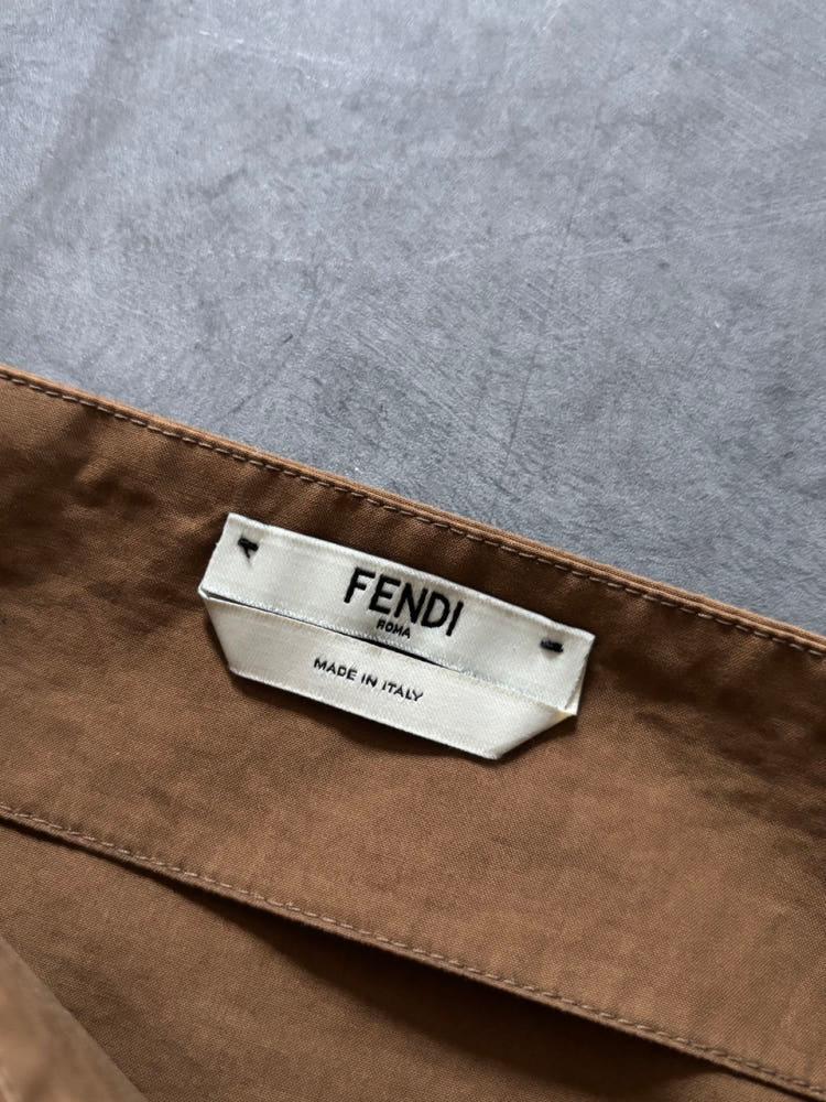 Fendi 펜디 브라운 숄더 스트랩 블라우스 8